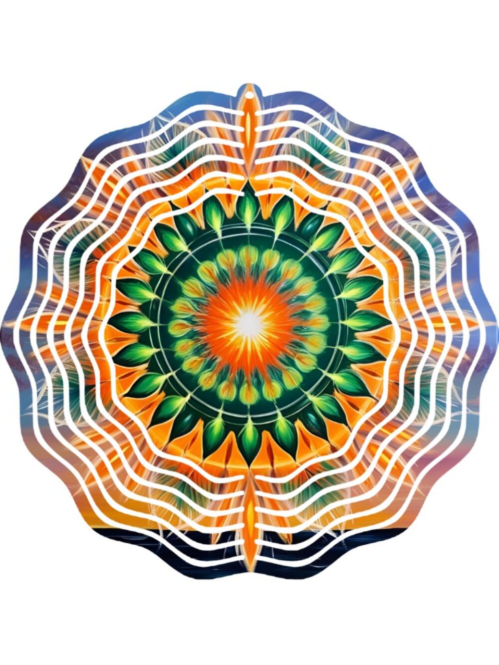 Kinetic Wind Spinner 10" Metal Colorful Outdoor Garden Swivel Yard Art Decor